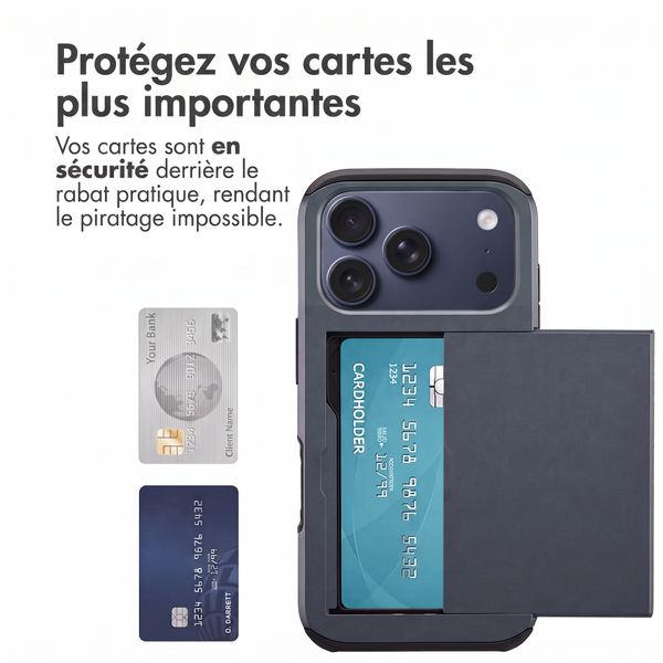 imoshion Coque arrière avec porte-cartes Apple iPhone 18 Pro / 17 Pro - Bleu foncé