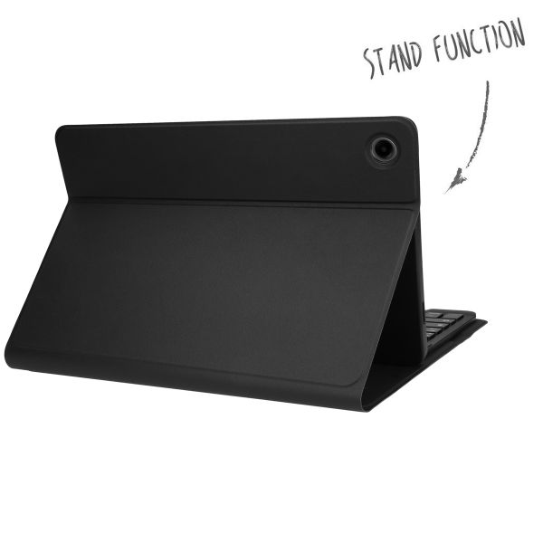 Accezz Étui de tablette portefeuille Bluetooth Clavier Samsung Galaxy Tab A9 Plus - AZERTY / FR - Noir