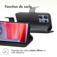 imoshion Étui de télephone portefeuille de luxe Motorola Edge 50 Pro - Noir