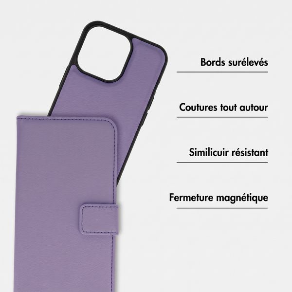 imoshion Étui portefeuille luxe 2-en-1 amovible Apple iPhone 13 Pro - Violet