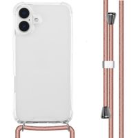 imoshion Coque arrière transparente avec cordon Apple iPhone 16 Plus - Rose Doré
