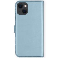 Selencia Étui portefeuille en cuir véritable Apple iPhone 13 Mini - Air Blue