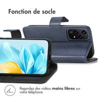 imoshion Étui de télephone portefeuille de luxe Honor 200 Lite - Bleu foncé