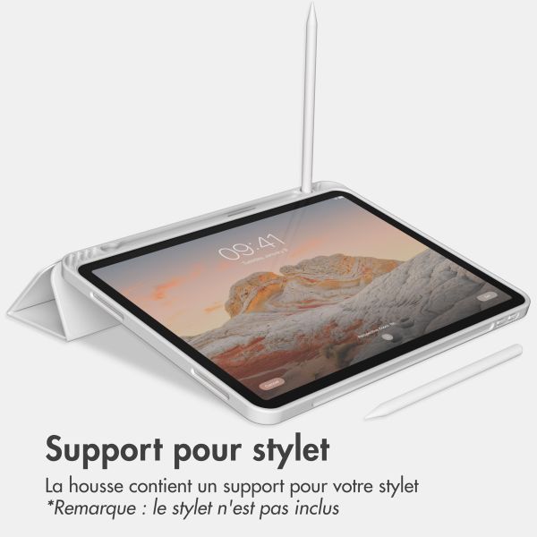 Accezz Coque tablette portefeuille Smart Silicone Apple iPad Air 11 pouces (2026) M4 / (2025) M3 / (2024) M2 / Air 5 (2022) / Air 4 (2020) - Gris