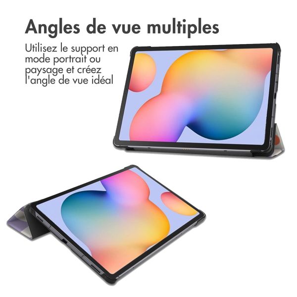 imoshion Coque tablette Design Trifold Samsung Galaxy Tab S6 Lite (2020/2022/2024)  - Flower Distance