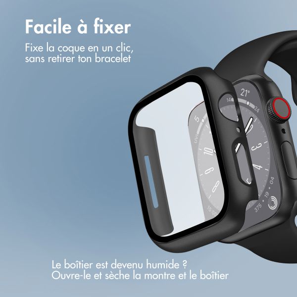 imoshion Coque rigide à couverture complète Apple Watch 7 / 8 / 9 - 41 mm - Noir