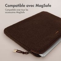 Selencia Housse laptop teddy 13-14 pouces - Choco Brown
