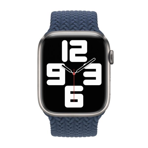 Apple Bracelet Solo tressé Apple Watch | 44/45/46/49 mm - Taille 12 - Abyss Blue