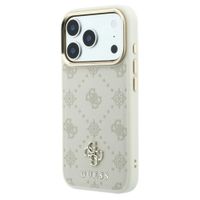 Guess Coque 4G Metal Logo MagSafe Apple iPhone 18 Pro / 17 Pro - Beige