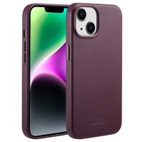 Accezz Coque arrière en cuir avec MagSafe Apple iPhone 14 - Heath Purple