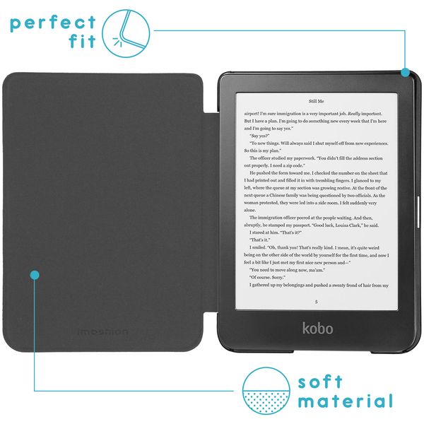 imoshion Design Slim Hard Case Sleepcover Kobo Clara HD - Flowers Distance