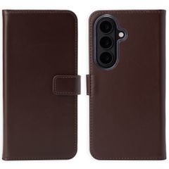 Selencia Étui portefeuille en cuir véritable Samsung Galaxy S26 - Marron