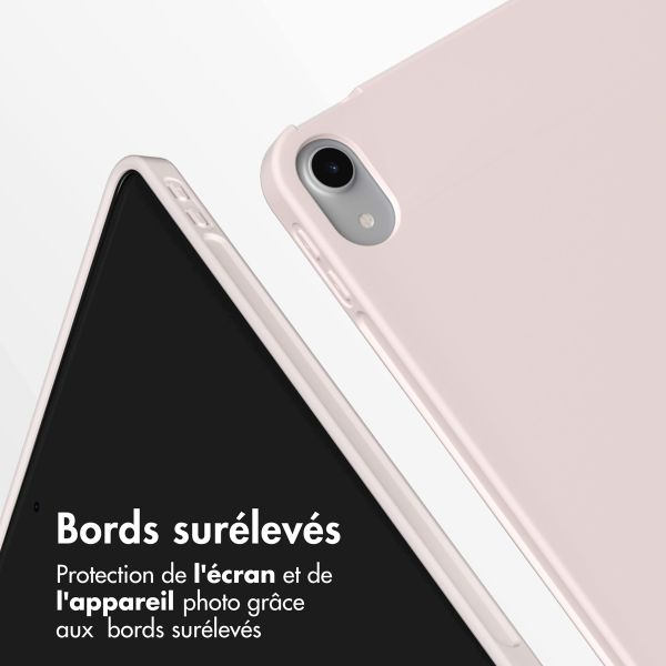 Accezz Coque tablette portefeuille Smart Silicone Apple iPad Air 11 pouces (2026) M4 / (2025) M3 / (2024) M2 / Air 5 (2022) / Air 4 (2020) - Rose
