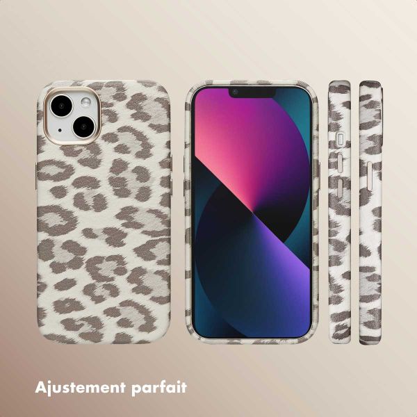 Selencia Coque Sabi imprimé panthère avec MagSafe Apple iPhone 13 - Soft Ivory