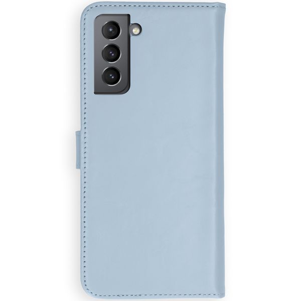 Selencia Étui portefeuille en cuir véritable Samsung Galaxy S21 Plus - Air Blue