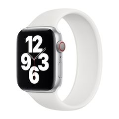 Apple Bracelet Boucle unique en Silicone Apple Watch | 38/40/41/42 mm - Taille 4 - White