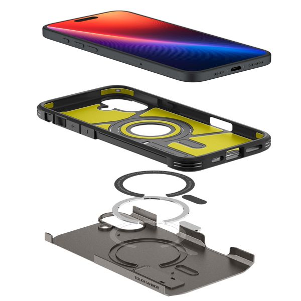 Spigen Coque Tough Armor MagSafe Apple iPhone 16 - Gunmetal