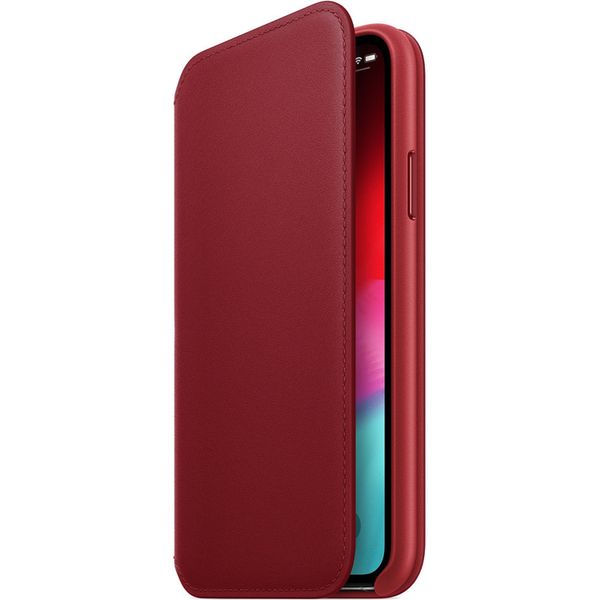 Apple Étui de télephone portefeuille Leather Folio Apple iPhone X / Xs - Rouge