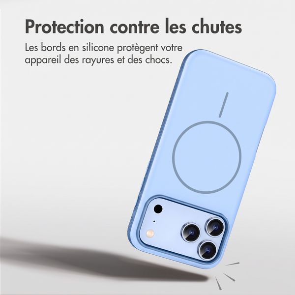 imoshion Coque arrière Color avec Thin MagSafe Ring Apple iPhone 18 Pro / 17 Pro - Bleu clair