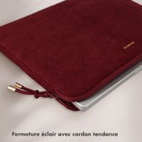 Selencia Pochette ordinateur Corduroy 15-16 pouces - Deep Burgundy