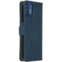 imoshion Étui de télephone portefeuille de luxe Motorola Moto G9 Plus - Bleu foncé