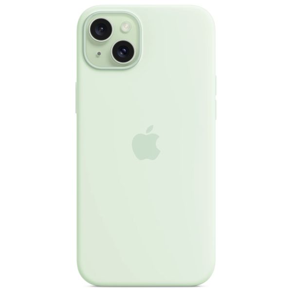 Apple Coque en silicone MagSafe Apple iPhone 15 Plus - Soft Mint