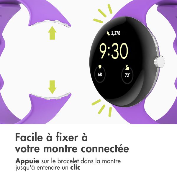 imoshion Bracelet en silicone⁺ Google Pixel Watch 3 / 4 (45 mm) - Taille L - Violet