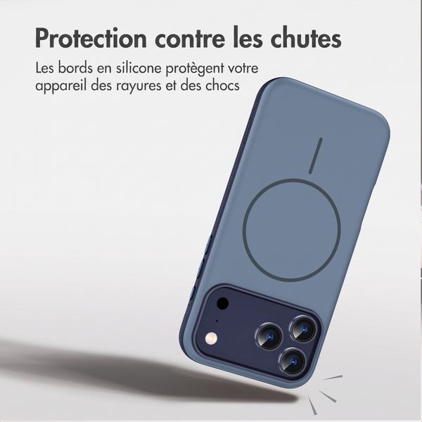 imoshion Coque arrière Color avec Thin MagSafe Ring Apple iPhone 18 Pro / 17 Pro - Bleu foncé