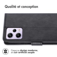 imoshion Étui de télephone portefeuille de luxe Xiaomi Redmi Note 12 Pro Plus - Noir