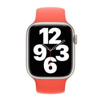 Apple Bracelet Boucle unique en Silicone Apple Watch | 44/45/46/49 mm - Taille 7 - Nectarine