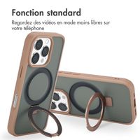 Accezz Coque Ring Stand avec MagSafe Apple iPhone 16 Pro Max - Marron
