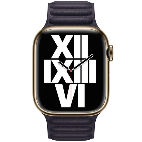 Apple Bracelet Leather Link Apple Watch | 38/40/41/42 mm - Taille M/L - Ink