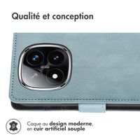imoshion Étui de télephone portefeuille de luxe Xiaomi Redmi Note 14 Pro (4G) - Bleu clair