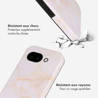 Selencia Coque arrière Vivid avec MagSafe Google Pixel 10a - Golden Beige Marble