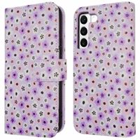 imoshion Étui de télephone portefeuille Design Samsung Galaxy S22 - Purple Flowers