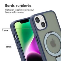 Accezz Coque Ring Stand avec MagSafe Apple iPhone 14 - Bleu
