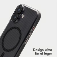 Accezz Coque arrière Lite avec MagSafe | Fluted | Apple iPhone 16 - Noir