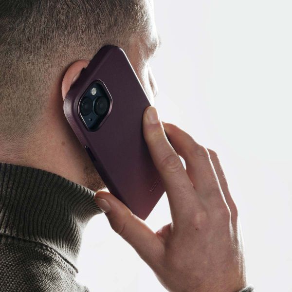 Accezz Coque arrière en cuir avec Magsafe Samsung Galaxy S25 - Heath Purple