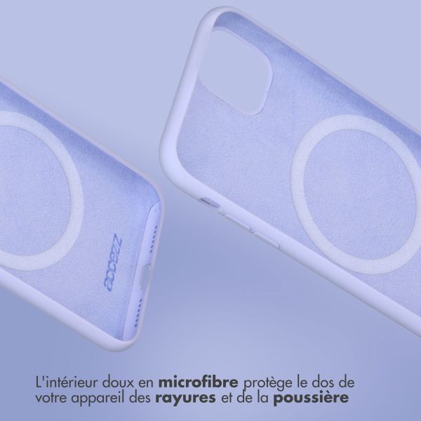 Accezz Coque Liquid Silicone avec MagSafe Samsung Galaxy S26 - Violet