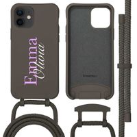 Coque Color MagSafe avec cordon amovible et photo et/ou texte personnalisés Apple iPhone 12 (Pro) - Nom