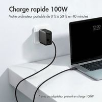 imoshion Câble USB-C vers USB-C Tressé 100 W - 1 mètre - Noir