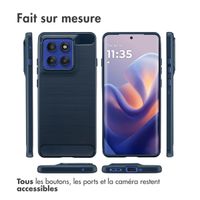 imoshion Coque Brushed Motorola Edge 60 Pro - Bleu foncé