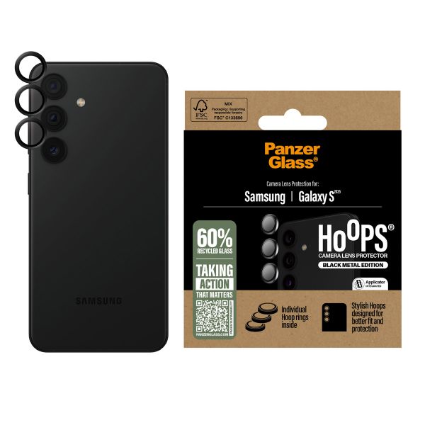 PanzerGlass Protection Caméra Hoops Optic Rings Samsung Galaxy S25 - Noir