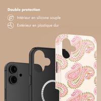 Selencia Coque arrière Vivid avec MagSafe Apple iPhone 16 - Paisley Blush