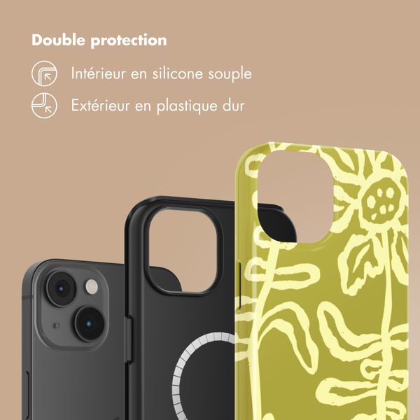 Selencia Coque arrière Vivid avec MagSafe Apple iPhone 14 - Chalky Bloom