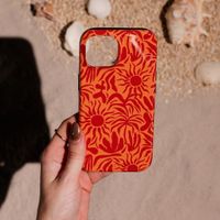 Selencia Coque arrière Vivid avec MagSafe Apple iPhone 15 - Tropical Vibes Apricot