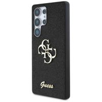 Guess Coque 4G Metal Logo Glitter Samsung Galaxy S25 Ultra - Noir