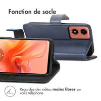 imoshion Étui de télephone portefeuille de luxe Motorola Moto G04 / G24 - Bleu foncé