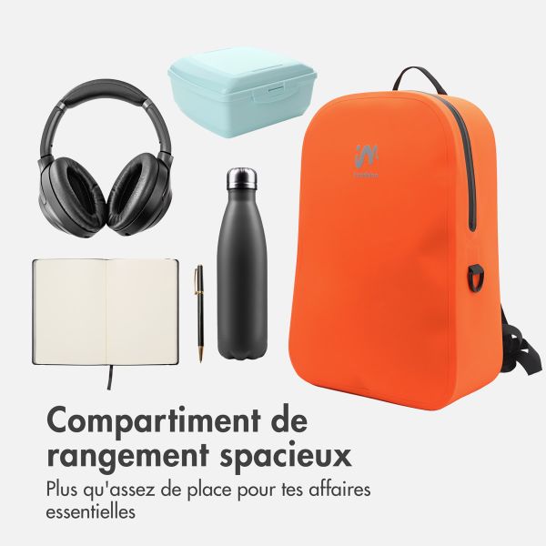 imoshion Sac à dos Hermétique et Étanche 20L - Grand - Orange abricot