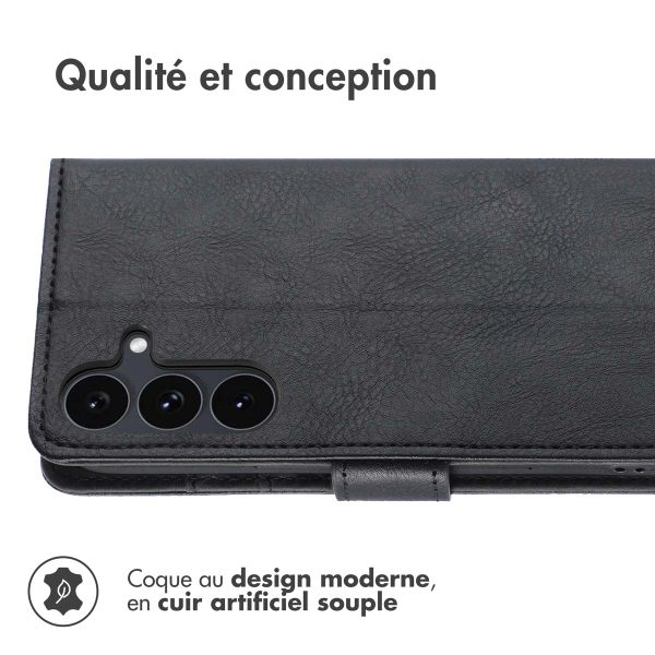 imoshion Étui de télephone portefeuille de luxe Samsung Galaxy S25 FE - Noir